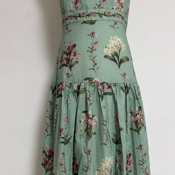 Agua by Agua Bendita Lima green linen extra long dress - Picture 7 of 13